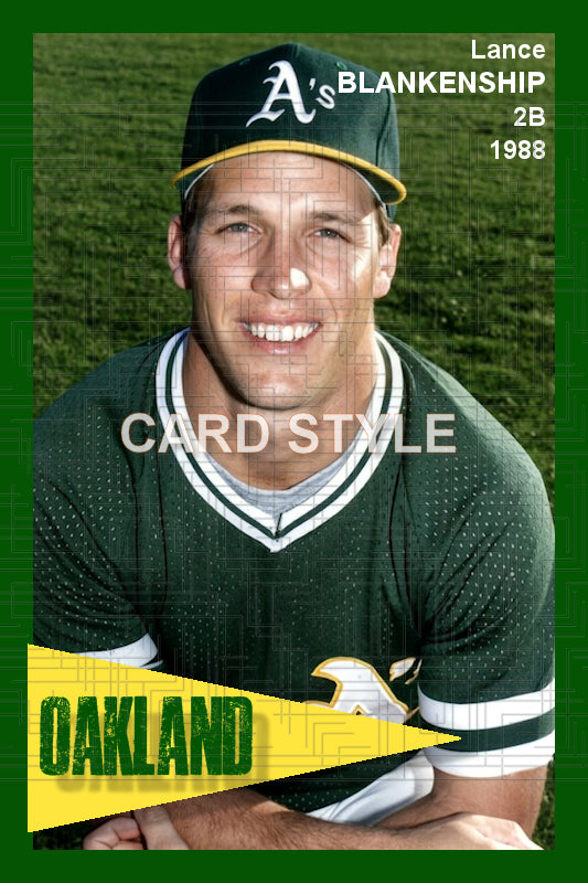 Lance Blankenship - 1988 Oakland Athletics - choose a size & style