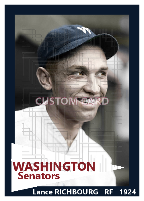 Lance Richbourg - 1924 Washington Senators - choose a size & style