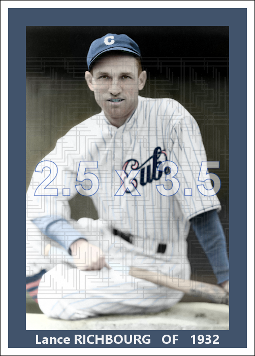 Lance Richbourg - 1932 Chicago Cubs - choose a size & style