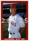 Larry Barnes - 2002 Anaheim Angels - choose a size & style