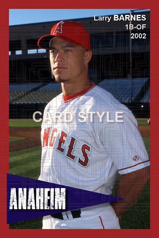 Larry Barnes - 2002 Anaheim Angels - choose a size & style