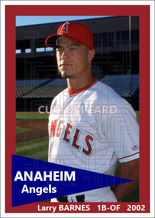 Larry Barnes - 2002 Anaheim Angels - choose a size & style