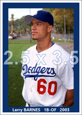 Larry Barnes - 2003 Los Angeles Dodgers - choose a size & style