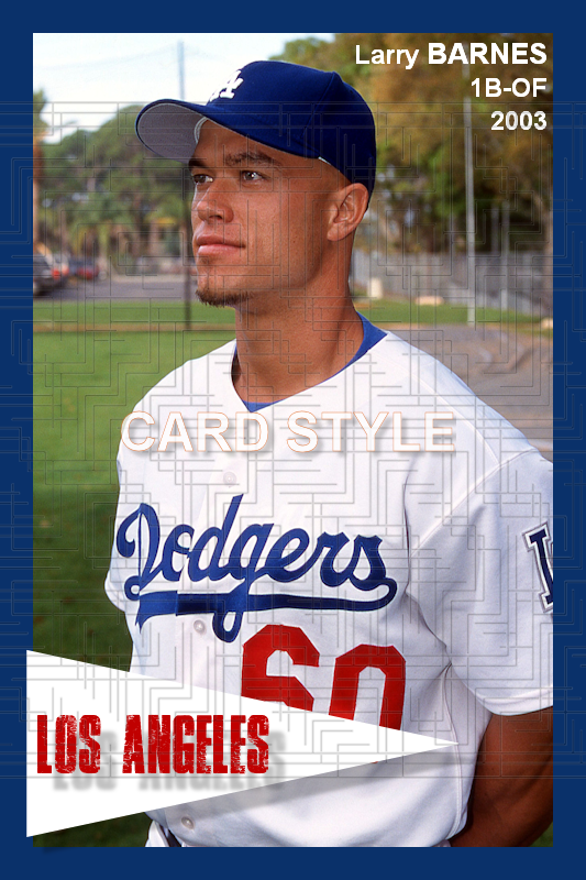 Larry Barnes - 2003 Los Angeles Dodgers - choose a size & style