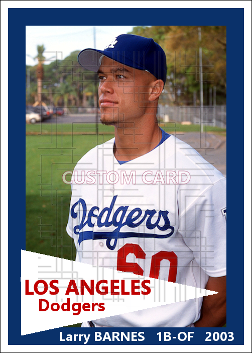 Larry Barnes - 2003 Los Angeles Dodgers - choose a size & style