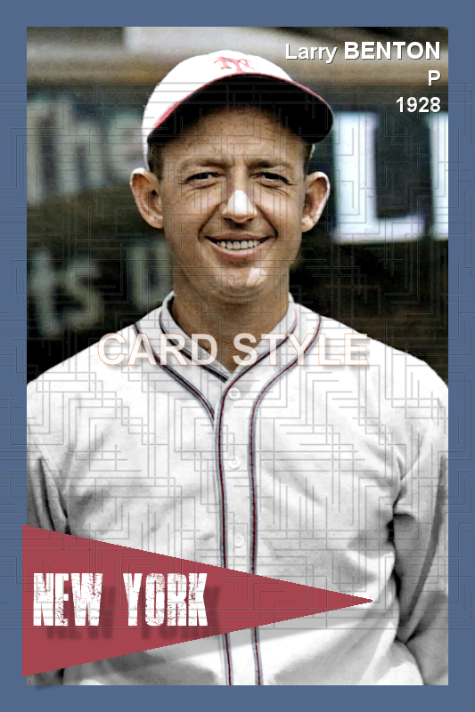 Larry Benton - 1928 New York Giants - choose a size & style