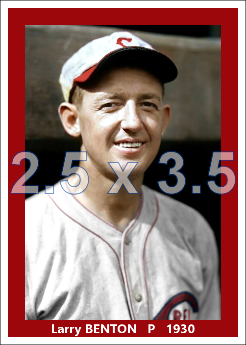 Larry Benton - 1930 Cincinnati Reds - choose a size & style