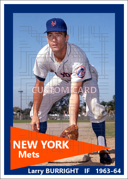 Larry Burright - 1963-64 New York Mets - choose a size & style