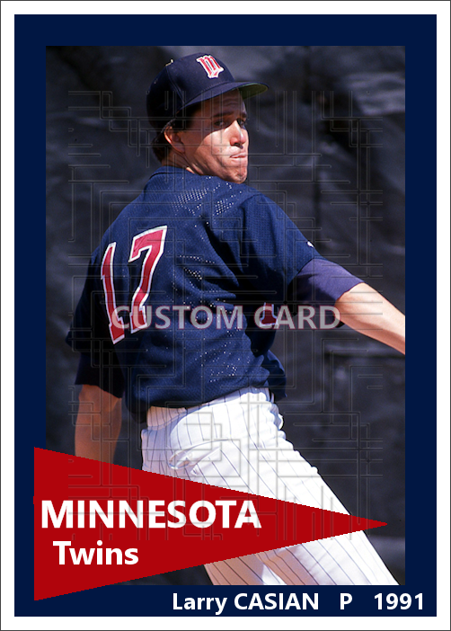 Larry Casian - 1991 Minnesota Twins - choose a size & style