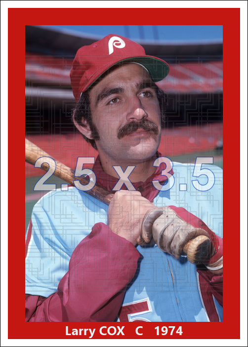 Larry Cox - 1974 Philadelphia Phillies - choose a size & style