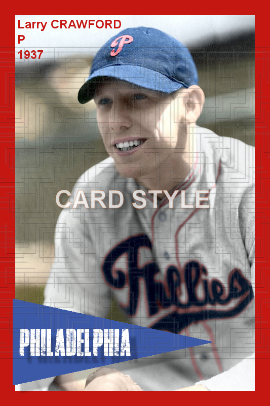 Larry Crawford - 1937 Philadelphia Phillies - choose a size & style