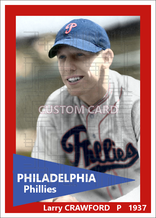 Larry Crawford - 1937 Philadelphia Phillies - choose a size & style