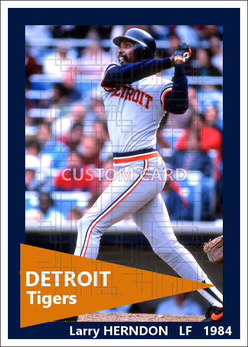 Larry Herndon - 1984 Detroit Tigers - choose a size & style