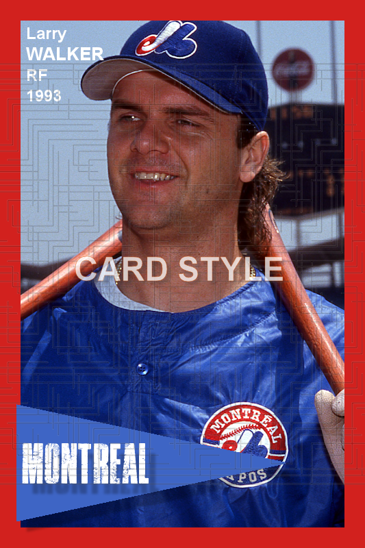 Larry Walker - 1993 Montreal Expos - choose a size & style