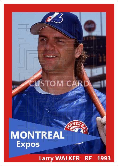 Larry Walker - 1993 Montreal Expos - choose a size & style