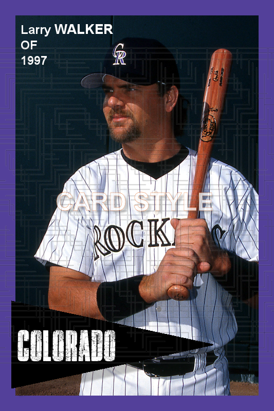 Larry Walker - 1997 Colorado Rockies - choose a size & style