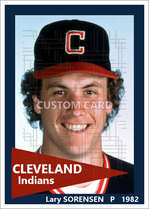 Lary Sorensen - 1982 Cleveland Indians - choose a size & style