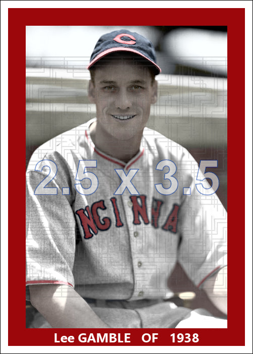 Lee Gamble - 1938 Cincinnati Reds - choose a size & style