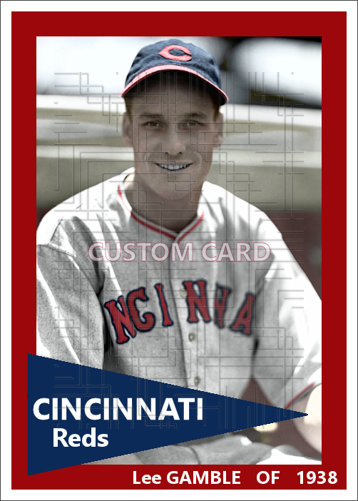 Lee Gamble - 1938 Cincinnati Reds - choose a size & style