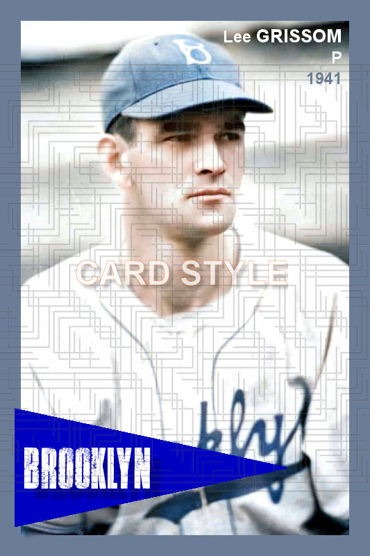 Lee Grissom - 1941 Brooklyn Dodgers - choose a size & style