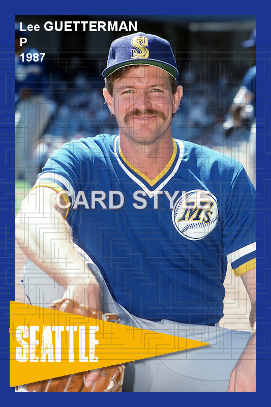 Lee Guetterman - 1987 Seattle Mariners - choose a size & style