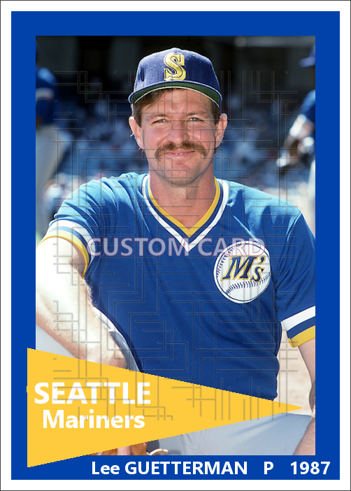 Lee Guetterman - 1987 Seattle Mariners - choose a size & style