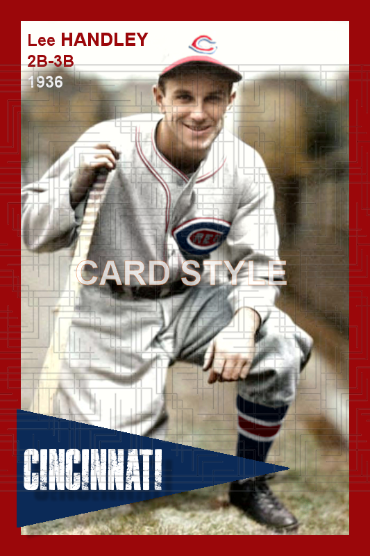 Lee Handley - 1936 Cincinnati Reds - choose a size & style