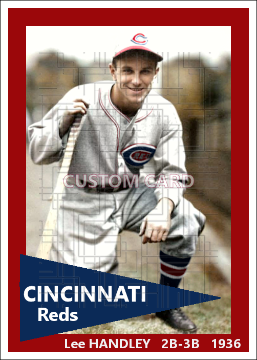 Lee Handley - 1936 Cincinnati Reds - choose a size & style