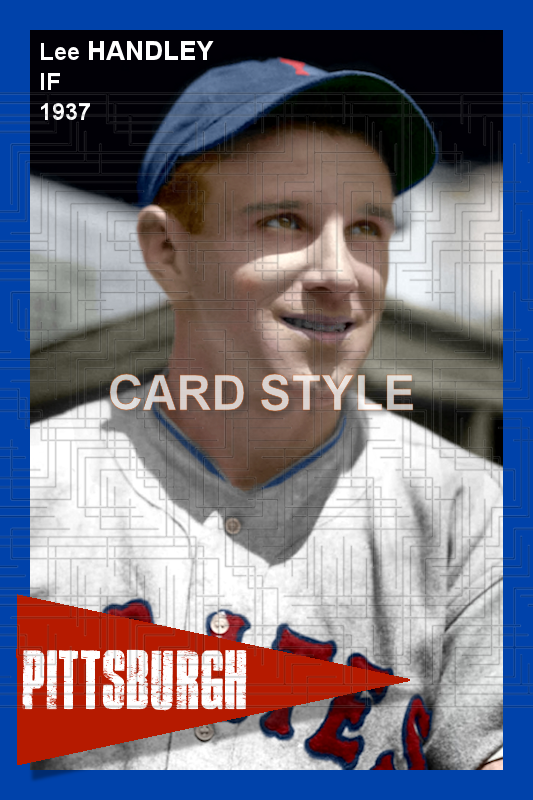 Lee Handley - 1937 Pittsburgh Pirates - choose a size & style