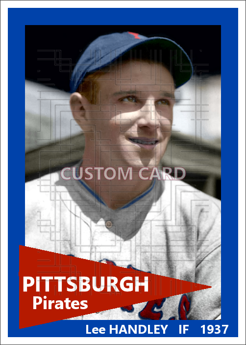 Lee Handley - 1937 Pittsburgh Pirates - choose a size & style