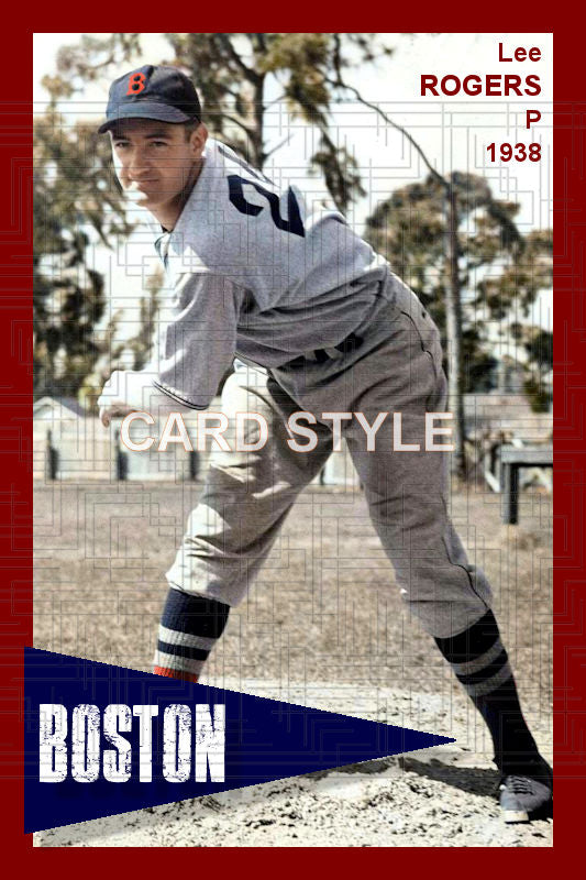 Lee Rogers - 1938 Boston Red Sox - choose a size & style