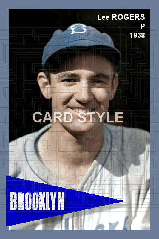 Lee Rogers - 1938 Brooklyn Dodgers - choose a size & style