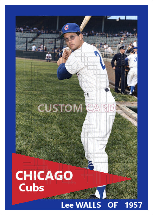 Lee Walls - 1957 Chicago Cubs - choose a size & style
