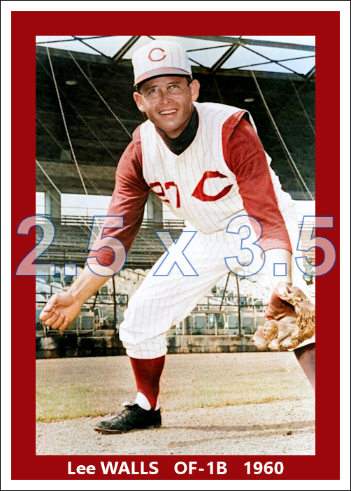 Lee Walls - 1960 Cincinnati Reds - choose a size & style