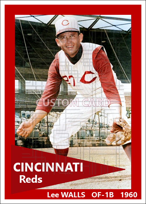 Lee Walls - 1960 Cincinnati Reds - choose a size & style