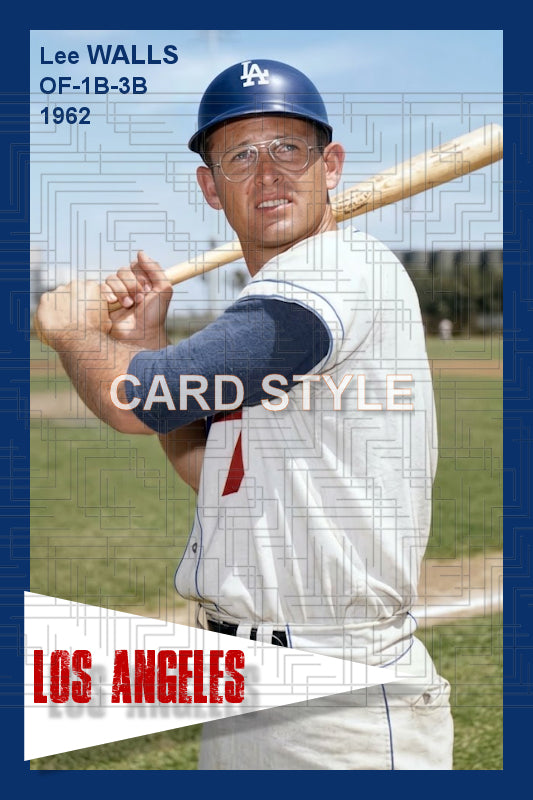 Lee Walls - 1962 Los Angeles Dodgers - choose a size & style