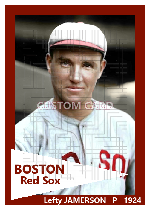 Lefty Jamerson - 1924 Boston Red Sox - choose a size & style