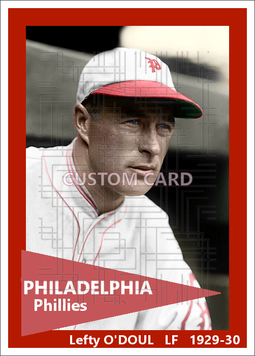 Lefty O'Doul - 1929-30 Philadelphia Phillies - choose a size & style