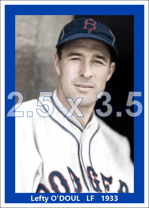 Lefty O'Doul - 1933 Brooklyn Dodgers - choose a size & style