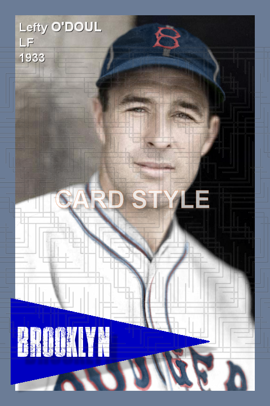 Lefty O'Doul - 1933 Brooklyn Dodgers - choose a size & style