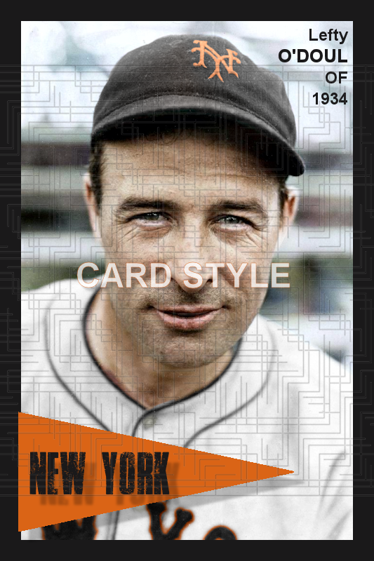 Lefty O'Doul - 1934 New York Giants - choose a size & style