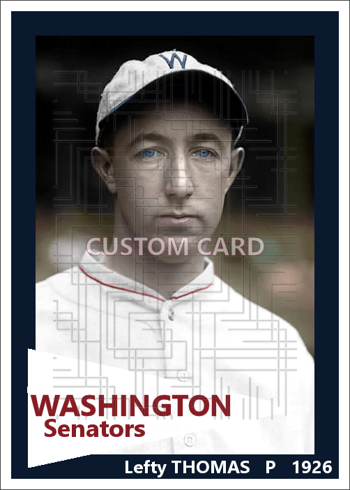 Lefty Thomas - 1926 Washington Senators - choose a size & style