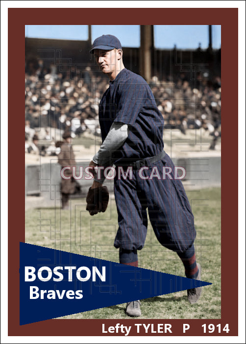 Lefty Tyler - 1914 Boston Braves - choose a size & style