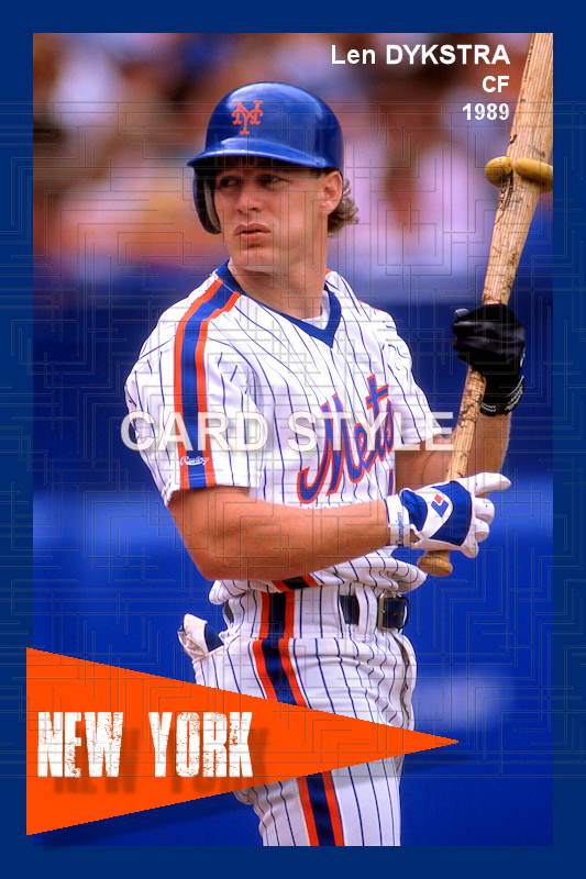 Lenny Dykstra - 1989 New York Mets - choose a size & style
