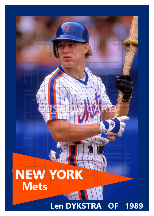 Lenny Dykstra - 1989 New York Mets - choose a size & style