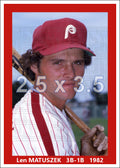 Len Matuszek - 1982 Philadelphia Phillies - choose a size & style