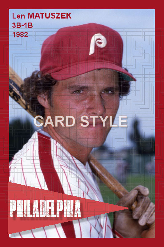 Len Matuszek - 1982 Philadelphia Phillies - choose a size & style