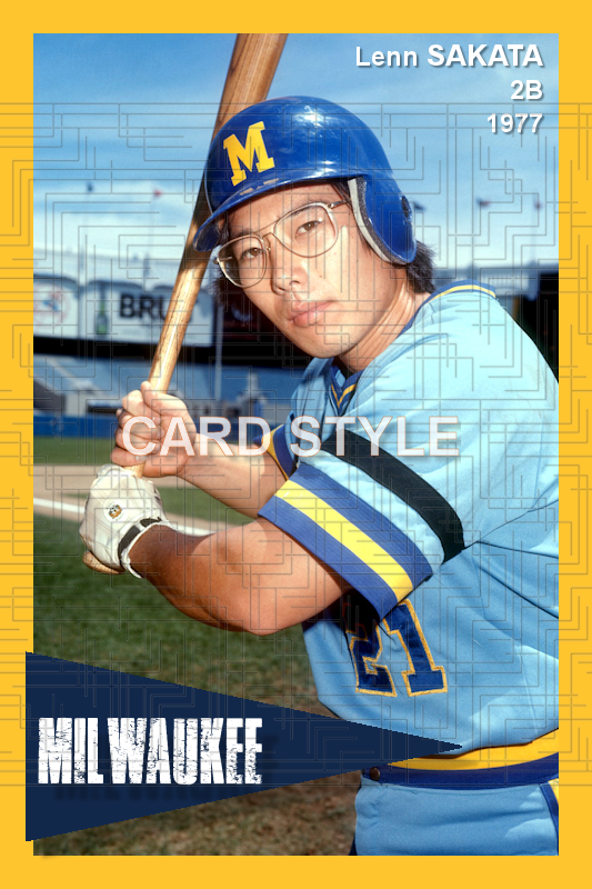 Lenn Sakata - 1977 Milwaukee Brewers - choose a size & style