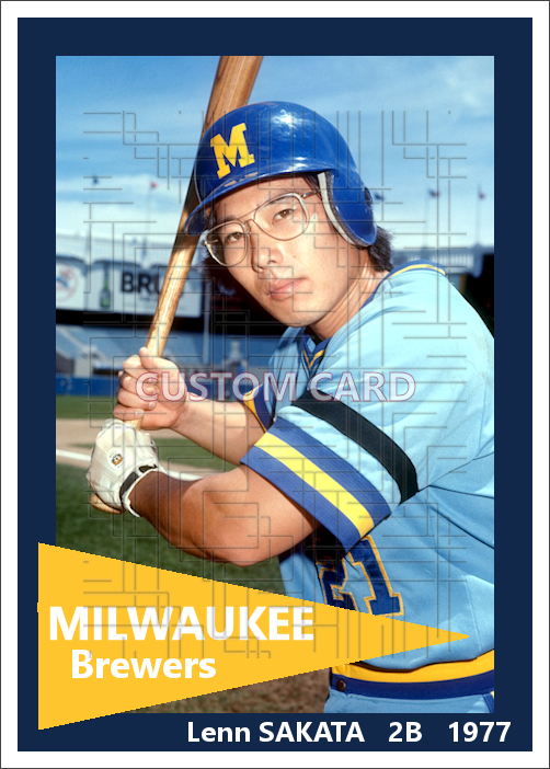 Lenn Sakata - 1977 Milwaukee Brewers - choose a size & style