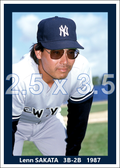 Lenn Sakata - 1987 New York Yankees - choose a size & style